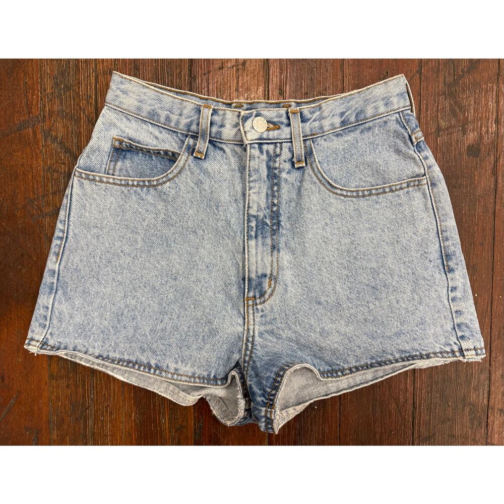 90s Guess High Waisted Light Wash Denim Shorts